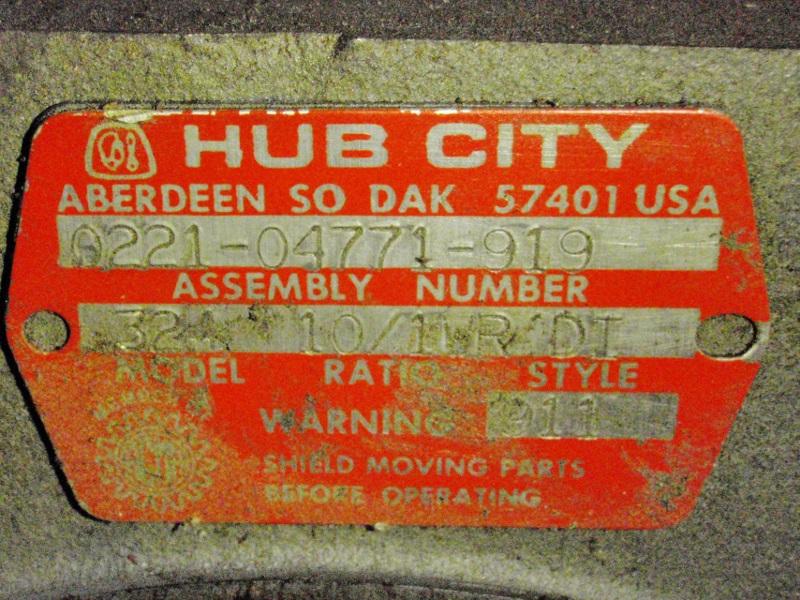 Hub City 324 Speed Reducer Garden City Plastics